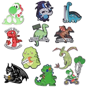 Cartoon Dinosaur Dragon Enamel Pin Zinc Alloy Animal Brooch Funny Badge Lapel Pin Jewelry Gift For Women Men Backpack Accessory