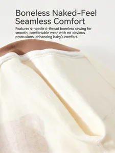 Barboteuse bébé en coton avec coutures plates sans os pour un confort optimal
