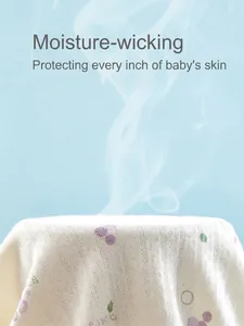 Breathable baby romper with cherry patterns showing high airflow through the fabric