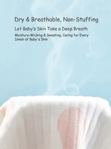 Tissu respirant de barboteuse thermique bébé montrant la vapeur à travers le coton