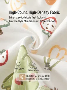 Barboteuse douce en coton pour bébé avec motifs de pommes pour nouveau-né au printemps