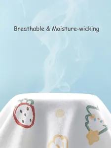 Body pour bébé en coton respirant avec imprimé fraise et tissu évacuant l'humidité