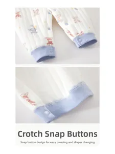 Détail des boutons-pression sur le barboteuse pour changer les couches