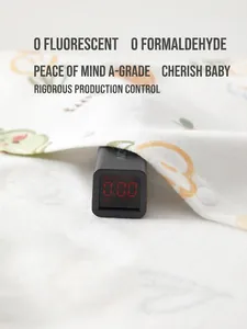 Barboteuse bébé en coton bio imprimé fruits avec tissu sans fluorescence