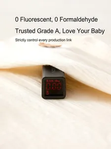 White cotton baby bodysuit tested for 0 fluorescence and 0 formaldehyde safety standards