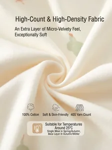 Soft 100% cotton newborn romper fabric detail with 40s high density and fuzzy texture