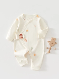 Newborn Baby Romper 100% Cotton Long Sleeve Boneless Butterfly Style Pajamas Cartoon Print Breathable Infant Jumpsuit