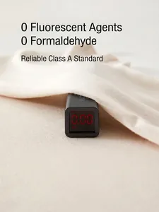 Breathable baby bodysuit in cream knit fabric showing zero formaldehyde safety test result