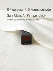Breathable cotton baby romper with waffle texture being tested for safety and fluorescence