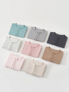 Newborn Baby Modal Short Sleeve Romper Ultra-Thin Breathable Seamless Infants Jumpsuit Solid Color Summer Climbing Clothes