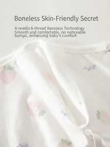 Body été bébé imprimé fraises avec coutures plates pour un confort optimal
