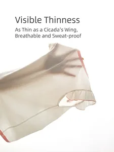 Breathable baby sleeveless bodysuit in cream with pink trim and sheer mesh fabric