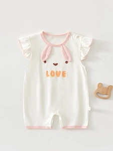 Newborn Infant Summer Sleeveless Romper Thin Cotton Cartoon Animal Print Jumpsuit Casual One Piece Body Suit For Baby Girls Boys