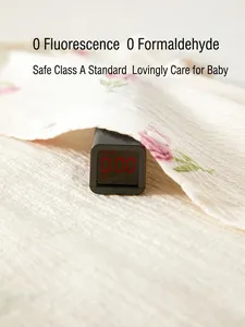 Test de sécurité sur barboteuse nouveau-né montrant zéro formaldéhyde et coton doux