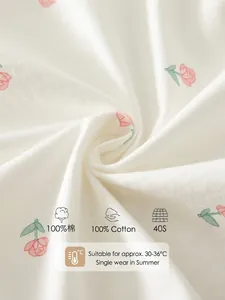 Body bébé à manches courtes en 100% coton avec un motif de roses roses pour l'été