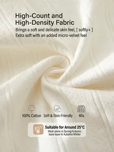Soft 100% cotton newborn kimono top made of 40s high-density knit fabric for infants