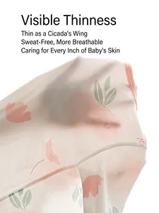 Body d'été pour bébé en coton fin à fleurs, tissu léger, respirant et semi-transparent