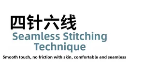 Detail showing four-needle six-thread flatlock stitching for seamless baby bodysuit comfort