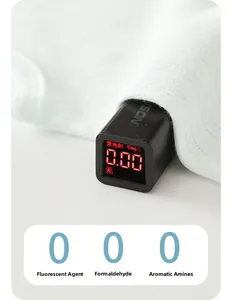 Safety test showing zero fluorescent agent on breathable white cotton baby clothing