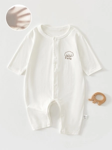 Neugeborenes Baby Sommer Dünner Langarm Strampler Tencel Lyocell Atmungsaktiv Klimaanlage Schlafanzug Welpe Druck Säugling Body