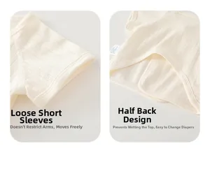 Detailed macro view of beige newborn baby top with breathable knit cuffs and soft texture