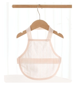 Detail of light pink pure cotton baby belly band with breathable mesh and snap buttons