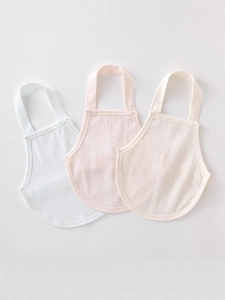 3-pack infant cotton belly wraps in light blue pink and beige with snap closure