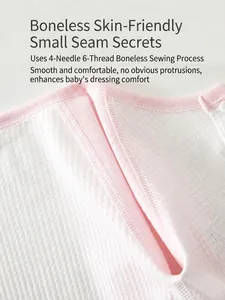 Infant summer thin long-sleeve bodysuit with seamless skin-friendly sewing detail