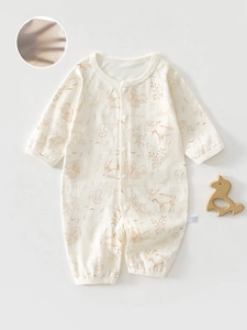 Newborn Baby Long Sleeve Romper Cotton Back Mesh Breathable Thin Summer Jumpsuit Animal Floral Print Sleepwear Infant Clothing