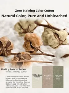 Macro shot of natural organic colored cotton fibers for eco-friendly baby clothes