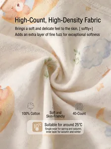 T-shirt croisé en coton bio pour nouveau-né avec motifs d'ours et de nuages doux