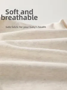 Macro shot of breathable combed cotton fabric for soft newborn bodysuit comfort