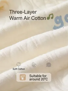 Thick warm cotton baby romper in cream white with soft knit texture and letter pattern