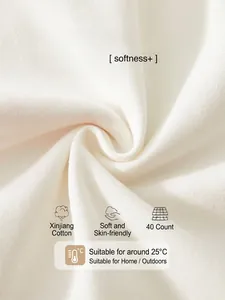 Soft Xinjiang cotton baby romper fabric with high-density 40s knit for 25°C comfort