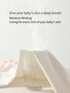 Breathable baby romper fabric showing moisture-wicking and steam permeability test