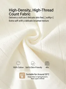 Soft 100% cotton 40S knit fabric for newborn baby clothes in creamy white color