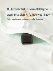 Breathable light green Class A cotton baby top with zero formaldehyde and no fluorescence