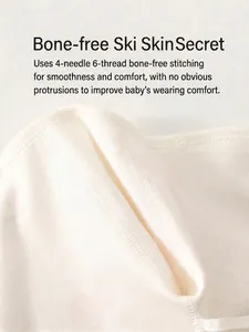 Newborn organic cotton romper with premium four-needle six-thread seamless stitching