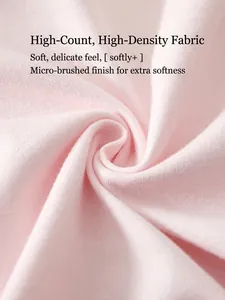 Pink 100% cotton 40s high-density newborn romper fabric close-up for spring and autumn