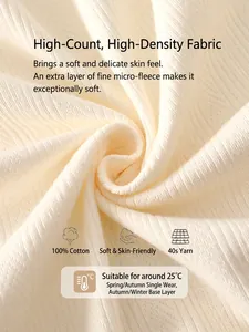 Tutina per neonati in puro cotone 40S ad alta densità color crema per la primavera