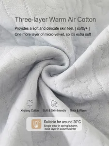Texture de tissu matelassé en coton pour barboteuse bébé en bleu gris clair doux