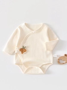 Newborn Baby Long Sleeve Cotton Bodysuit Bone-Free Seam One-Piece Romper For Infant Boys Girls Spring Autumn Jumpsuit