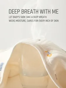 Breathable baby muslin towel with butterfly prints showing steam for airflow