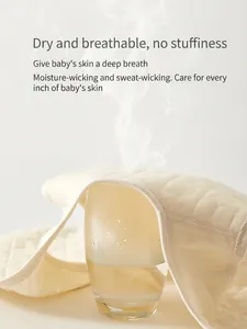 Breathable quilted cotton baby vest showing superior steam ventilation for comfort