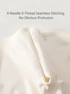 Maglia per neonati in cotone con cuciture piatte senza cuciture e bottone automatico
