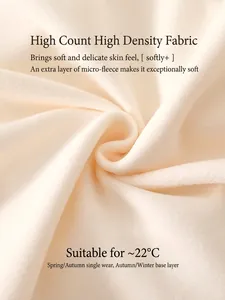 Premium cashmere silk baby bodysuit in creamy white high-density micro-fleece fabric