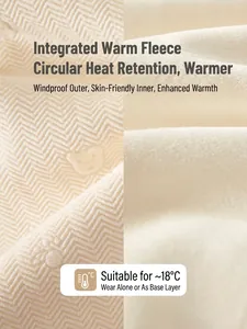 Thick baby winter jumpsuit with beige herringbone fabric, warm fleece lining, and bear pattern