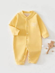 Newborn Baby Long Sleeve Romper Seam-free Polyester Viscose Jumpsuit Autumn Winter Toddler Boy Girl Sleepwear One Piece