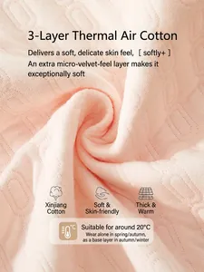 Pink quilted baby romper made of Xinjiang cotton for 20°C weather warmth and comfort
