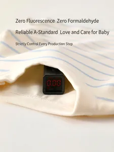 Striped baby boy suit made of organic cotton with zero formaldehyde and no fluorescents
